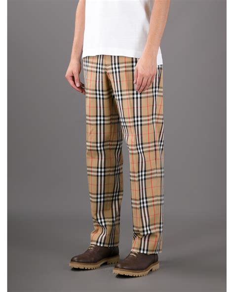 burberry brit trousers|burberry style print trousers.